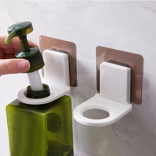 1pc Wall Mounted Shampoo Holder, Multifunction Shower Gel Bottle Rack For  Bathroom