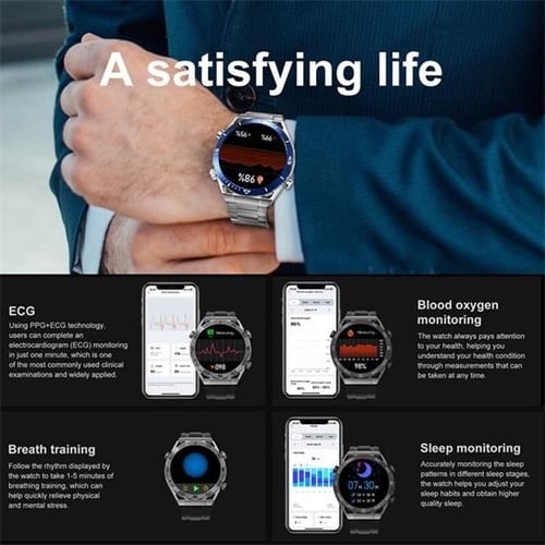 New ECG+PPG Sport Fitness Smart Watch Men GPS Motion Track Bracelet NFC  Clock Waterproof Bluetooth Call Smartwatch For Android IOS