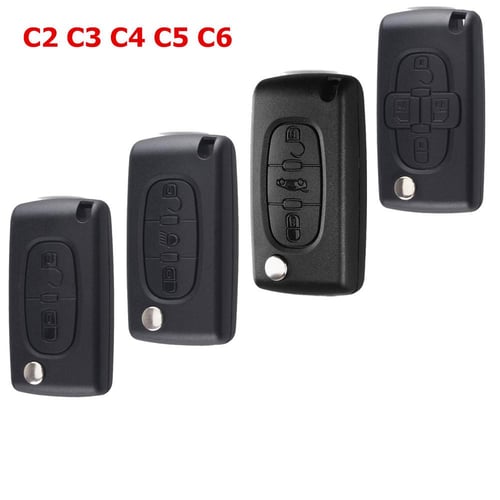 2 Buttons Remote Flip Key Fob Case Shell CE0536 Fit for PEUGEOT