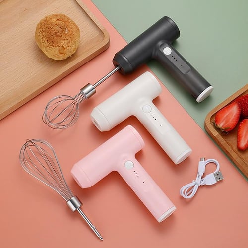 Electric Blender, 5V Safe 20W Electric Hand Blender for Home Kitchen  Cooking (Pink)