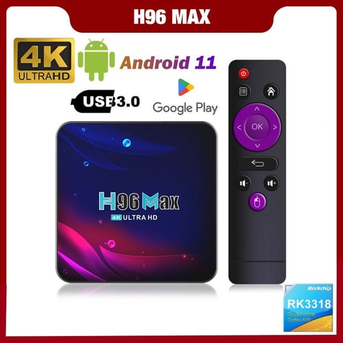 H96 Max V11 TV Box Android 11.0 RK3318 Bluetooth-compatible 4.0 Set Top Box  4K Media