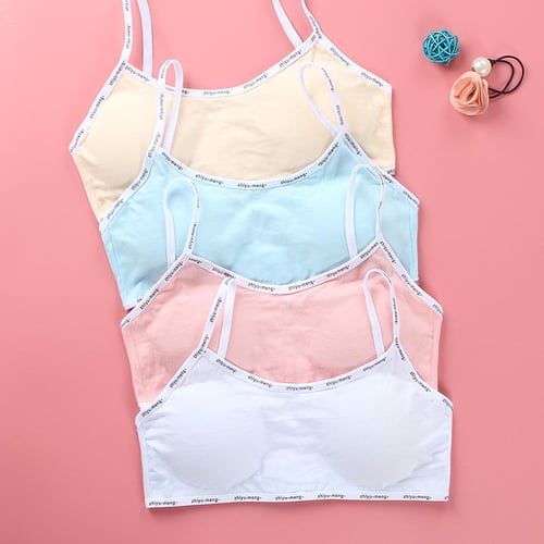 Teenage Underwear Young Girls Solid Color Bra Wrapped Bras Sling Vest Tube  Top