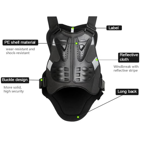  Adult Armor Vest Breathable Shockproof Durable Bike Stunt  Racing Armor Vest Guard Chest,Chest Back Spine Shoulder Protection Coverage  (S) : Automotive