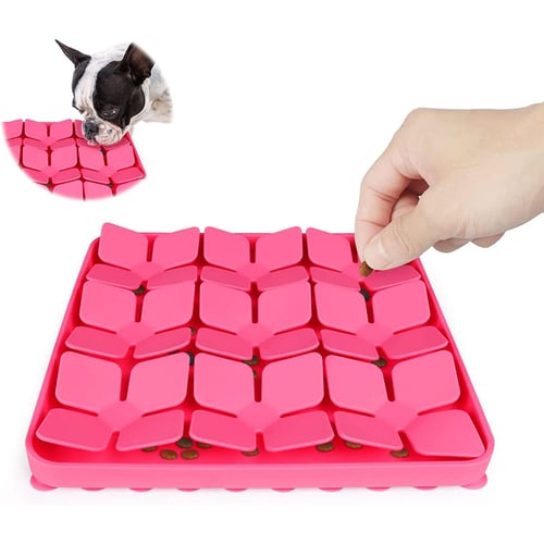 Pet Puzzle Leakage Feeder Toy And Slow Feeding Silicone Pad For