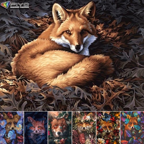 5D DIY Diamond Painting Animal Fox Rhinestone Full Mosaic Diamond