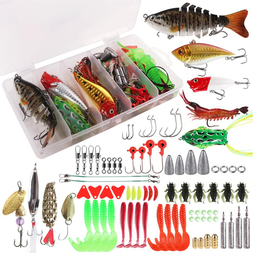 83pcs Fishing Lures Kit for Bass Trout Salmon Fishing Accessories Tackle  Tool Fishing Baits Swivels - buy 83pcs Fishing Lures Kit for Bass Trout