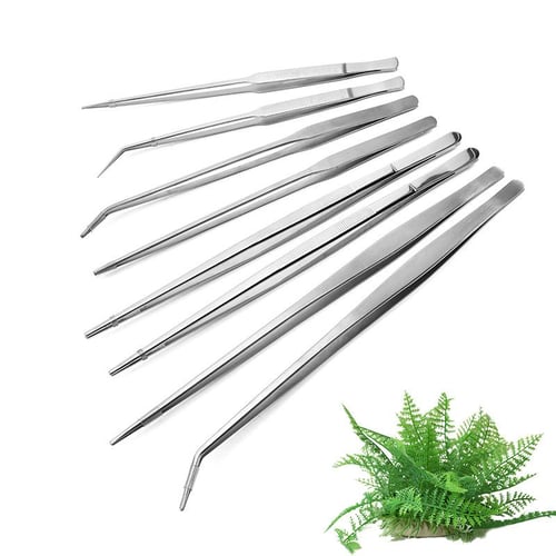 5pcs/ Set Aquarium Tweezers Maintenance Scissors Tools Kit For Live Plants  Grass