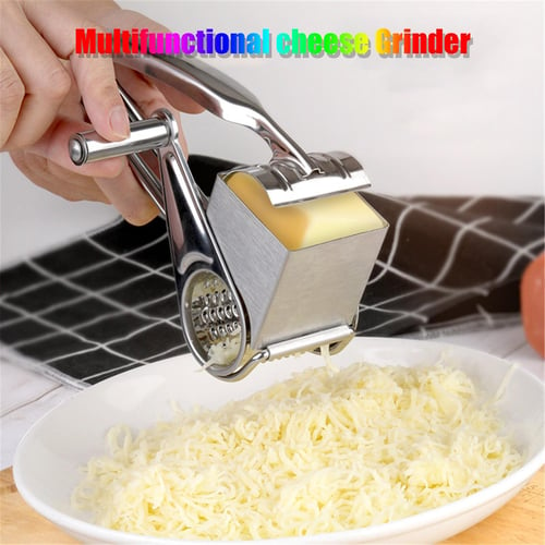 1set Stainless Steel Cheese Grater, Handheld Rotary Cheese