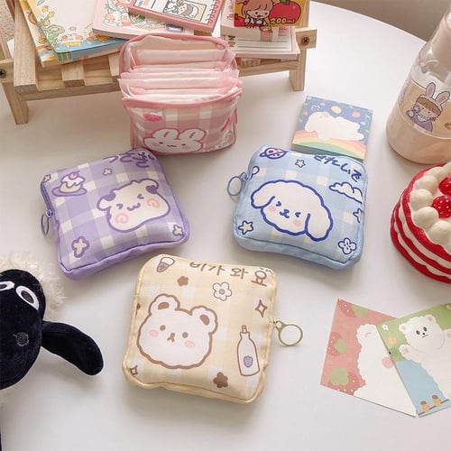 Colorful Animals Pattern Period Pouch Portable Tampon Storage Bag for  Sanitary Napkins Tampon Holder for Purse
