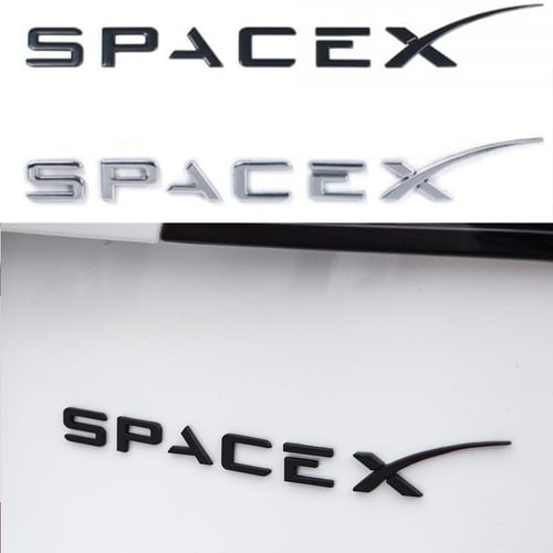  SPACEX Decals 3D Metal Tesla Emblem Sticker Badge Decals Fit  Tesla Model Y Model 3 Model X Model S Decorative Accessories : Automotive