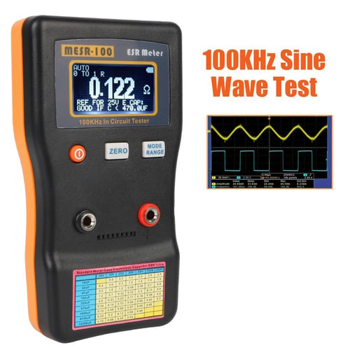 Mesr-100 Esr Capacitance Ohm Meter Professional Measuring Internal  Resistance Of Capacitor Capacitance Circuit Tester