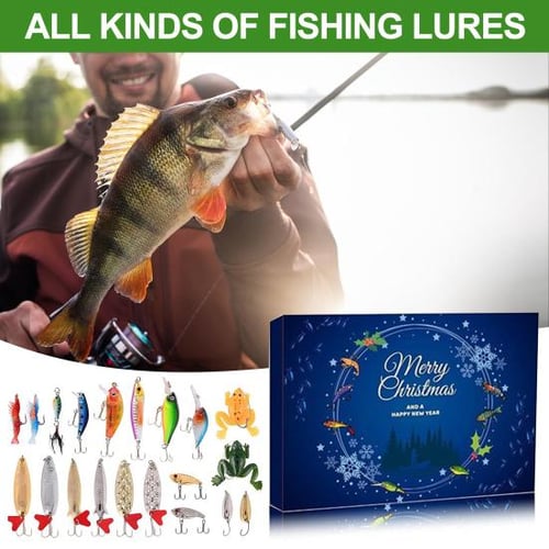 Fishing Lures Advent Calendar Realistic Looking Treble Hook Design