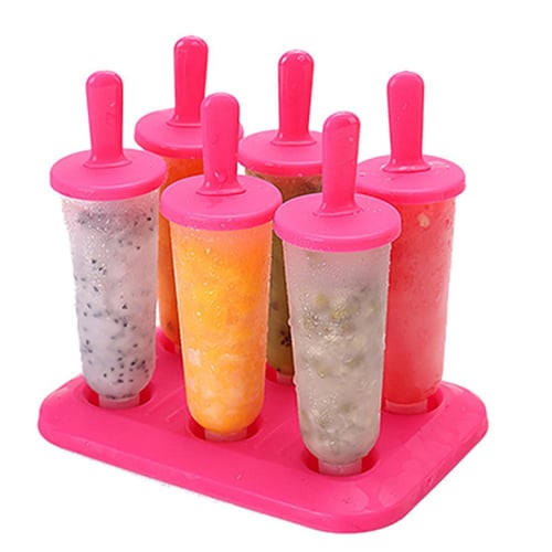 1Set, Popsicle Mold, PP Plastic Ice Pop Molds, Reusable Ice Cream