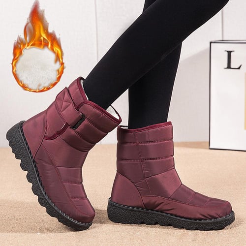 New Ladies Large Size Thick Sole Warm Casual Shoes Waterproof and