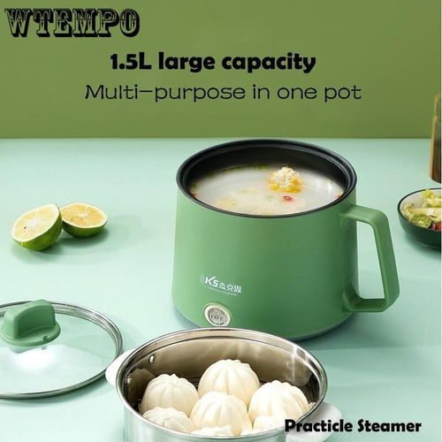 1.8L Electric Cooking Pot Multifunctional Non-stick Pan Household 1-2  People Hot Pot Single/Double Layer Electric Rice Cooker