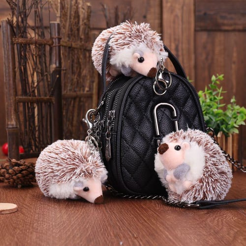 10CM Cute Hedgehog Plush Keychain Creative Anime Bag Pendant Plush