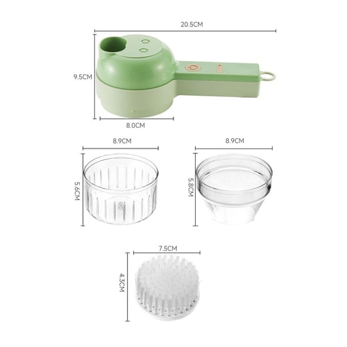 4 in 1 Portable Electric Vegetable Cutter Set, Mini Wireless Food  Processor,Garlic Chili Onion Celery