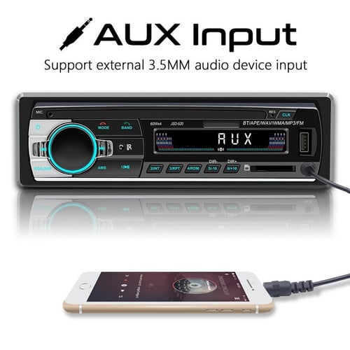 1 DIN 12V Bluetooth Car MP3 Player Stereo FM Radio Audio Player USB/SD Port  Car Radio In-Dash Auto Electronics Subwoofer - buy 1 DIN 12V Bluetooth Car  MP3 Player Stereo FM Radio
