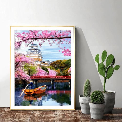  Japanese Cherry Tree Blossom Diamond Painting Kits Square Drill  Cross Stitch Pictures Wall Art Decor 8x12 : Arts, Crafts & Sewing