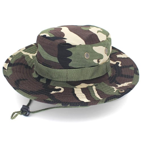 1pc Large Brim Fishing Hats Camouflage Fisherman Bucket Hat Men