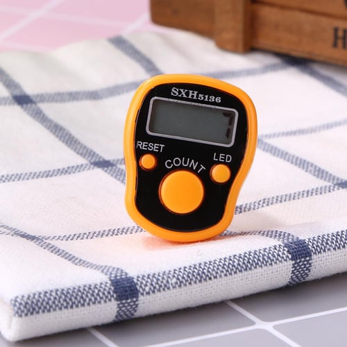 Mini Stitch Marker Row Finger Counter LCD Electronic Digital Display Hand  Tally