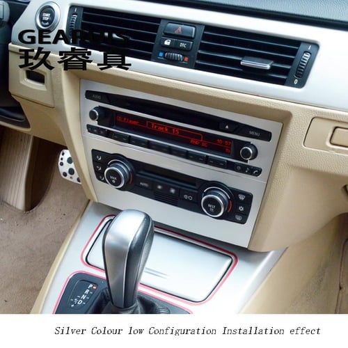 Car styling Interior Trim Air conditioning CD control panel decoration Sticker  cover for BMW e90 3 series Low High - buy Car styling Interior Trim Air  conditioning CD control panel decoration Sticker