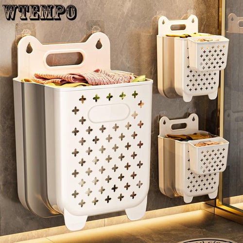 1pc Large Foldable Mesh Laundry Basket, Multi-functional Storage Basket For  Dirty Clothes In Bathroom Or Toilet