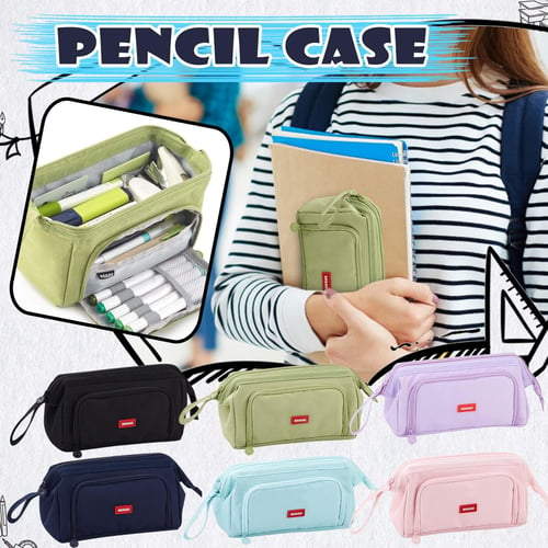 Cheap Sagit Large Capacity Pencil Bag Cute Multifunctional Stationery Box  Pencil Case