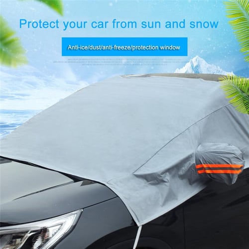 Extra Large Car Snow Cover Front Windshield Sunshade Thickened Snow Shield  Car Coat Cover Anti-ice Front Windscreen Protector