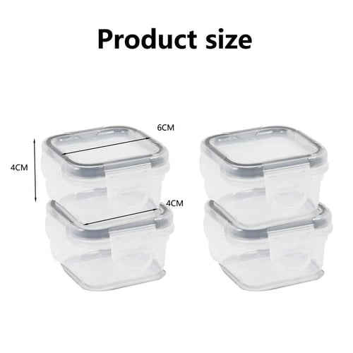 3 x 50ml Mini Salad Dressing Containers with Sauce Lid Leak Proof