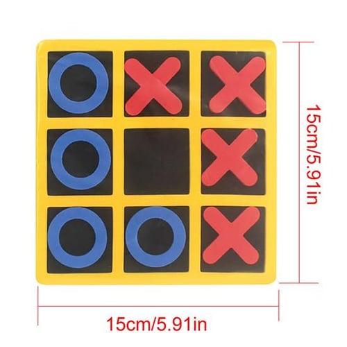 Tic Tac Toe Board Game 5.91 x 5.91 Tic Tac Toe Table Game Resin XOXO Board  Game Early Education Toys 2 Players Portable Tabletop Board Game for Family  Adults and Kids 