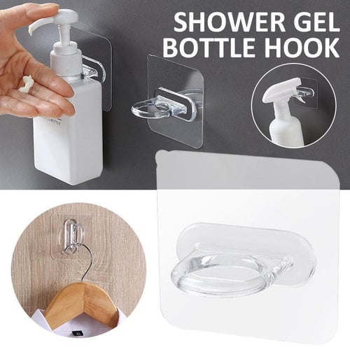 1pc Wall Mounted Shampoo Holder, Multifunction Shower Gel Bottle Rack For  Bathroom