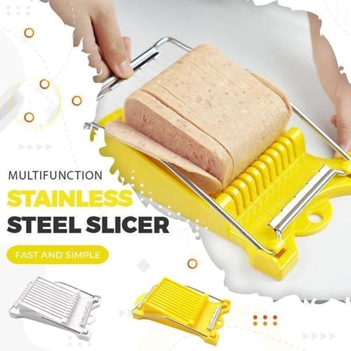 1pc Stainless Steel Wire Manual Slicer, Large, For Lunch Meat, Ham, Fruit,  Egg, Cheese