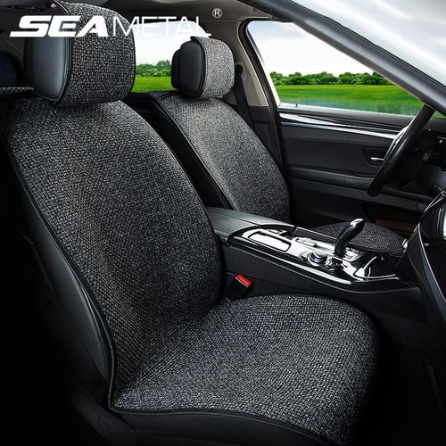SEAMETAL Flax Car Seat Cover Breathable Sweatproof Linen Car Seat