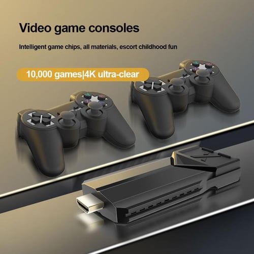 Compra online de 4k jogo vara console de jogos de vídeo embutido 20000 +  jogos para ps1/fc/gba controlador sem fio gamepad retro jogador de jogo  portátil