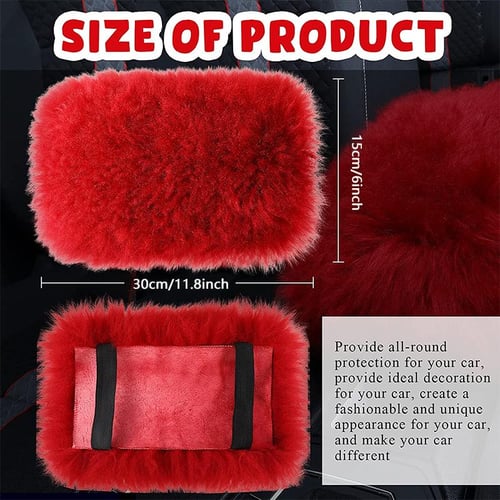 Universal Soft Car Armrest Cover faux fur Fluffy Auto Center Console Seat  Box Protector Covers Cars Accessories Red - buy Universal Soft Car Armrest  Cover faux fur Fluffy Auto Center Console Seat
