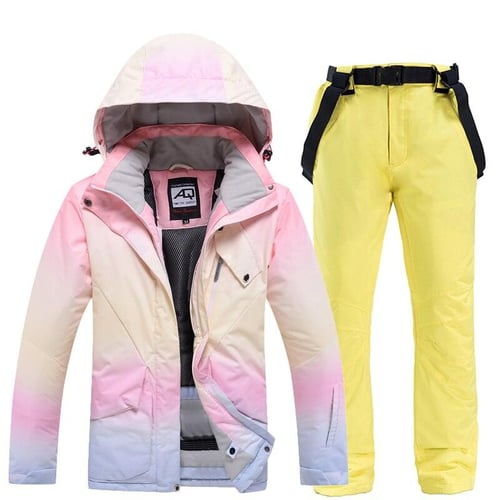 Ski Jacket and Pants Suit for Men and Women, Windproof, Waterproof, Warm,  Snow, Skiing, Snowboarding, Female, High Quality, Wint