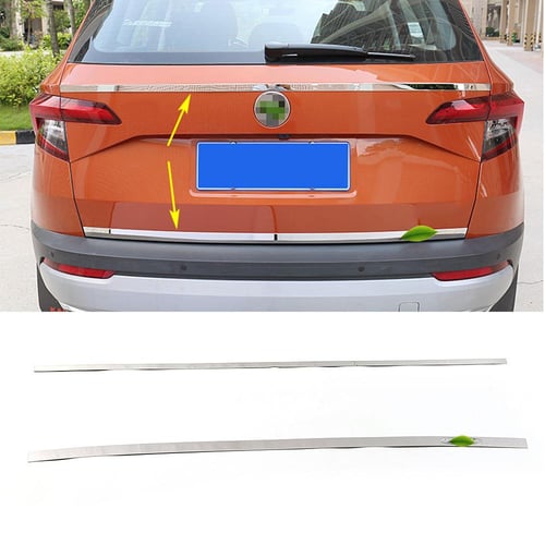 For Skoda Karoq 2017- Car Boot Tail Door Rear Trunk Lip Trim