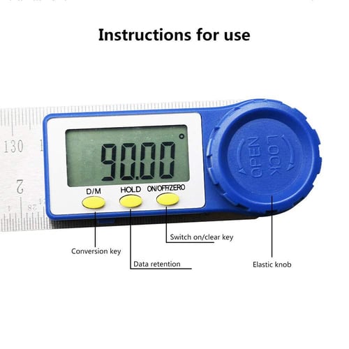 Lcd Digital Angle Finder Ruler, 200mm/7 Inch Angle Finder Gauge Pro