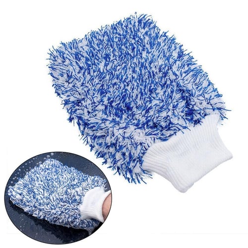 Chenille Microfiber Car Wash Mitt Scratch Lint Free Double-sided