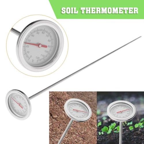 Home Brewing Thermometer Stainless Steel Celsius Fahrenheit Water  Distilling Temperature Gauge Bimetal 1/2'' NPT (2'' Stem)