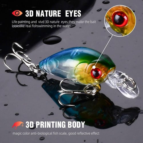 1 Pcs 48mm 4g Mini Minnow Sinking Trolling Lure Bass Trout Lure Artificial  Bait Hard Plastic Fishing Tackle Accessories 48S (Color : G, Size : 48mm) :  : Sports & Outdoors