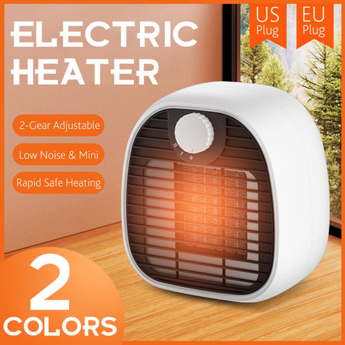  Portable Small space heater for indoor use, Fast Heating  Ceramic 1000W mini personal Heater with Heating and Fan Modes for Room,  Bedroom, Office and Indoor Use,White : Home & Kitchen
