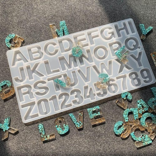 Epoxy Resin Letter Mold Alphanumeric Silicone Chocolate Mold DIY