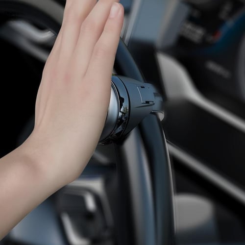 360 Car Steering Wheel Knob Booster Ball Anti-slip Metal Bearing Power Handle  Spinner Auxiliary Grip Turning Helper Accessories（Army Green）