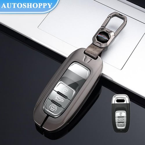 Metal Alloy Leather Car Remote Smart Key Cover Case Shell For A1 A3 A4 A5 A6  A7 A8 Quattro Q3 Q5 Q7 2009-2015 Accessories - buy Metal Alloy Leather Car  Remote Smart