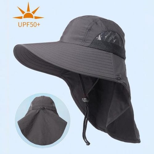 Unisex Outdoor Neck Flap Sun Hat with UV-Protection Fishing Hat