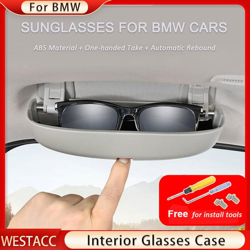 Car Glasses Box Storage Holder Sunglasses Case For BMW X1 X5 X6