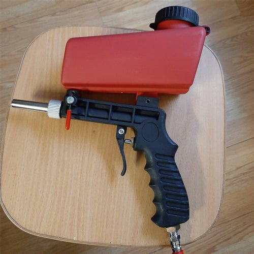 Portable Gravity Pneumatic Shot Blasting Gun Set DIY Mini Sandblaster 90psi  Adjustable Sand Blasting Machine Adjustable