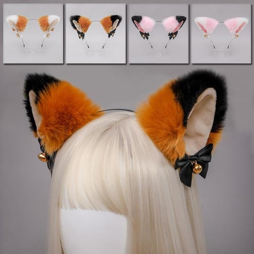 Bunny Ears Headbands Furry Rabbit Ear Headband Party Prom Cosplay Headwear  Costume Hair Accessories for Women